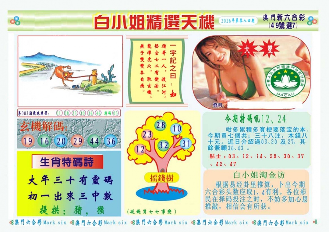 084期白小姐精选玄机A[图]